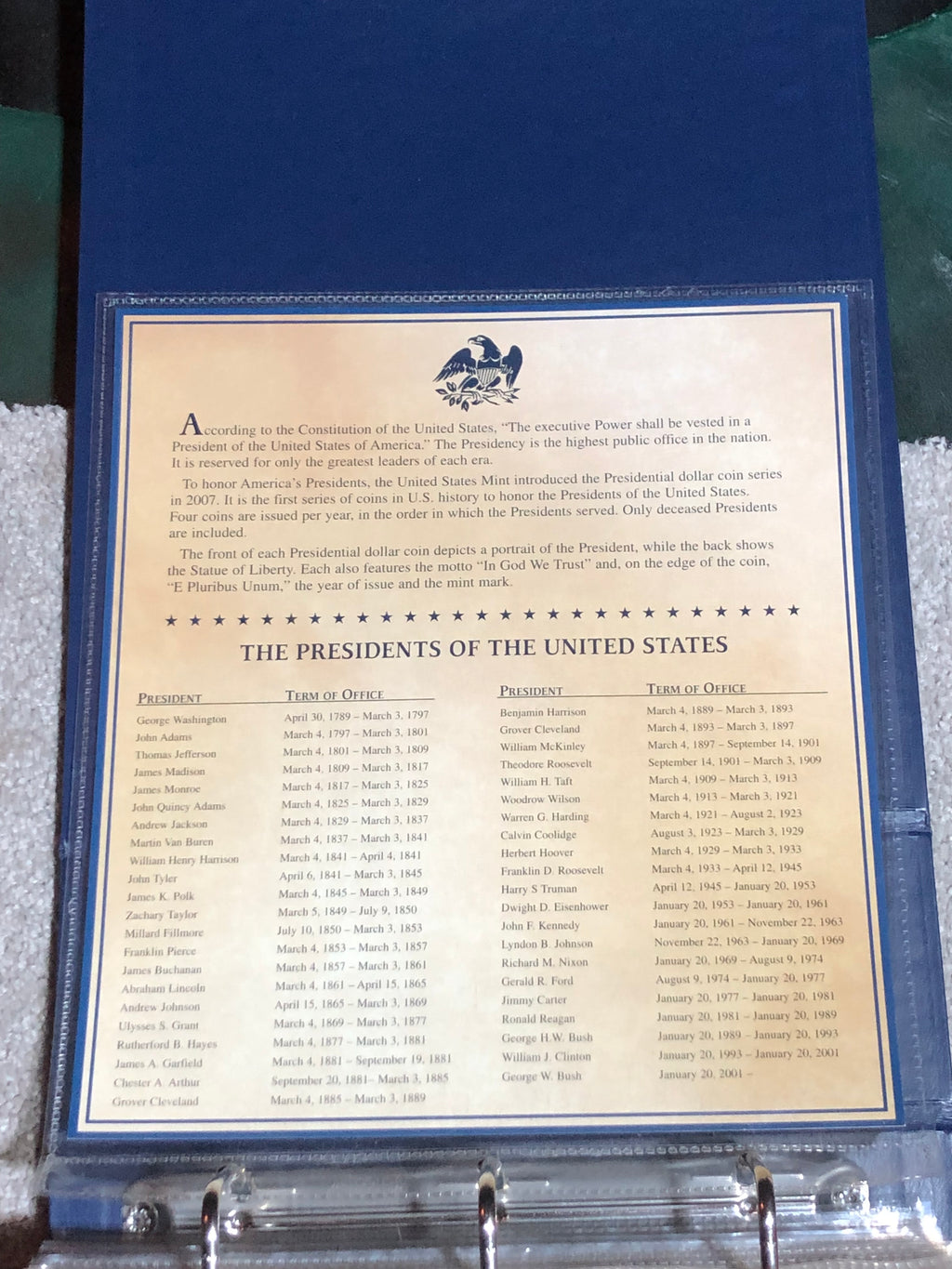 United States Presidents Coin Colletions volume 1 & 2