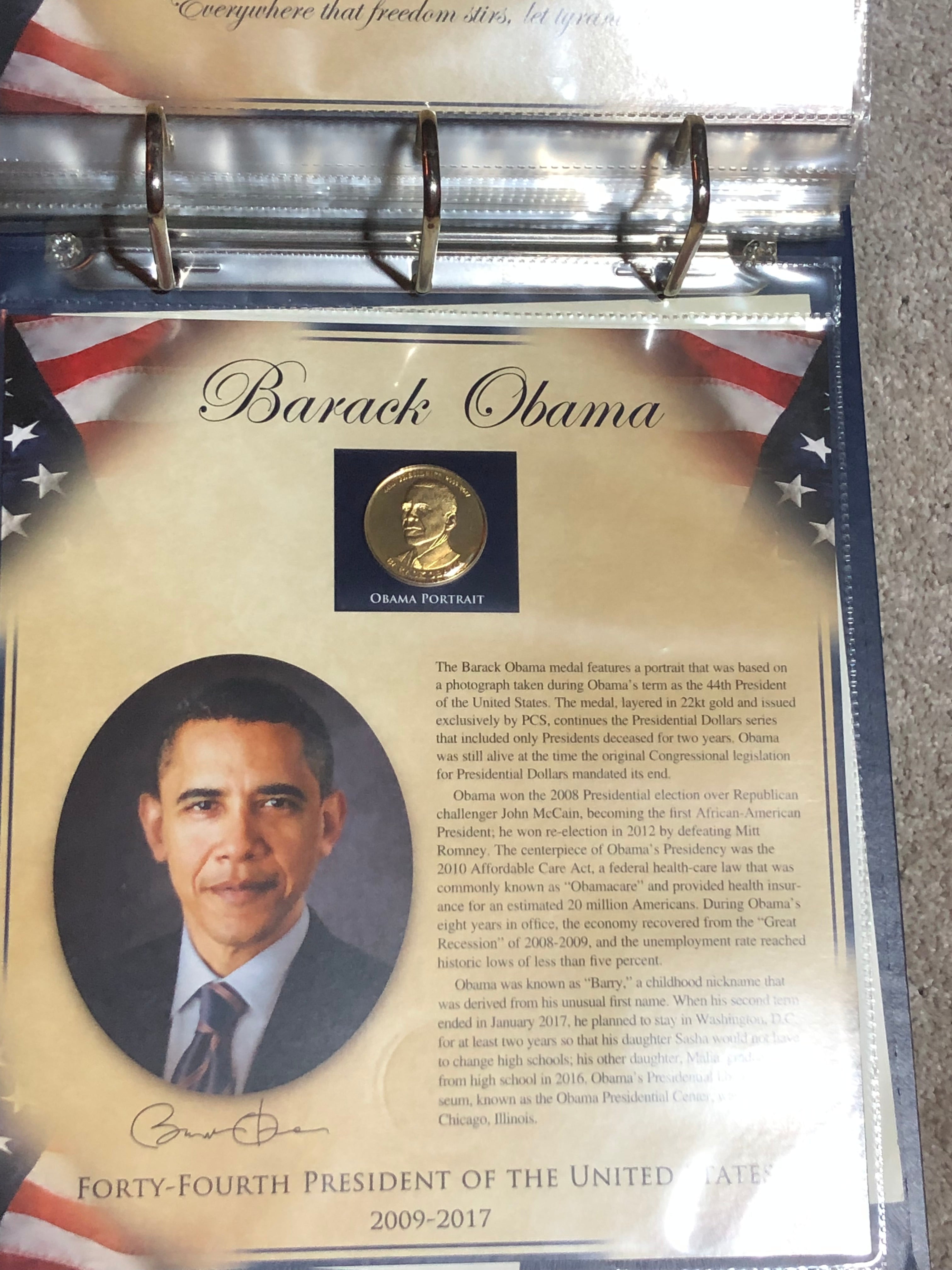 United States Presidents Coin Colletions volume 1 & 2