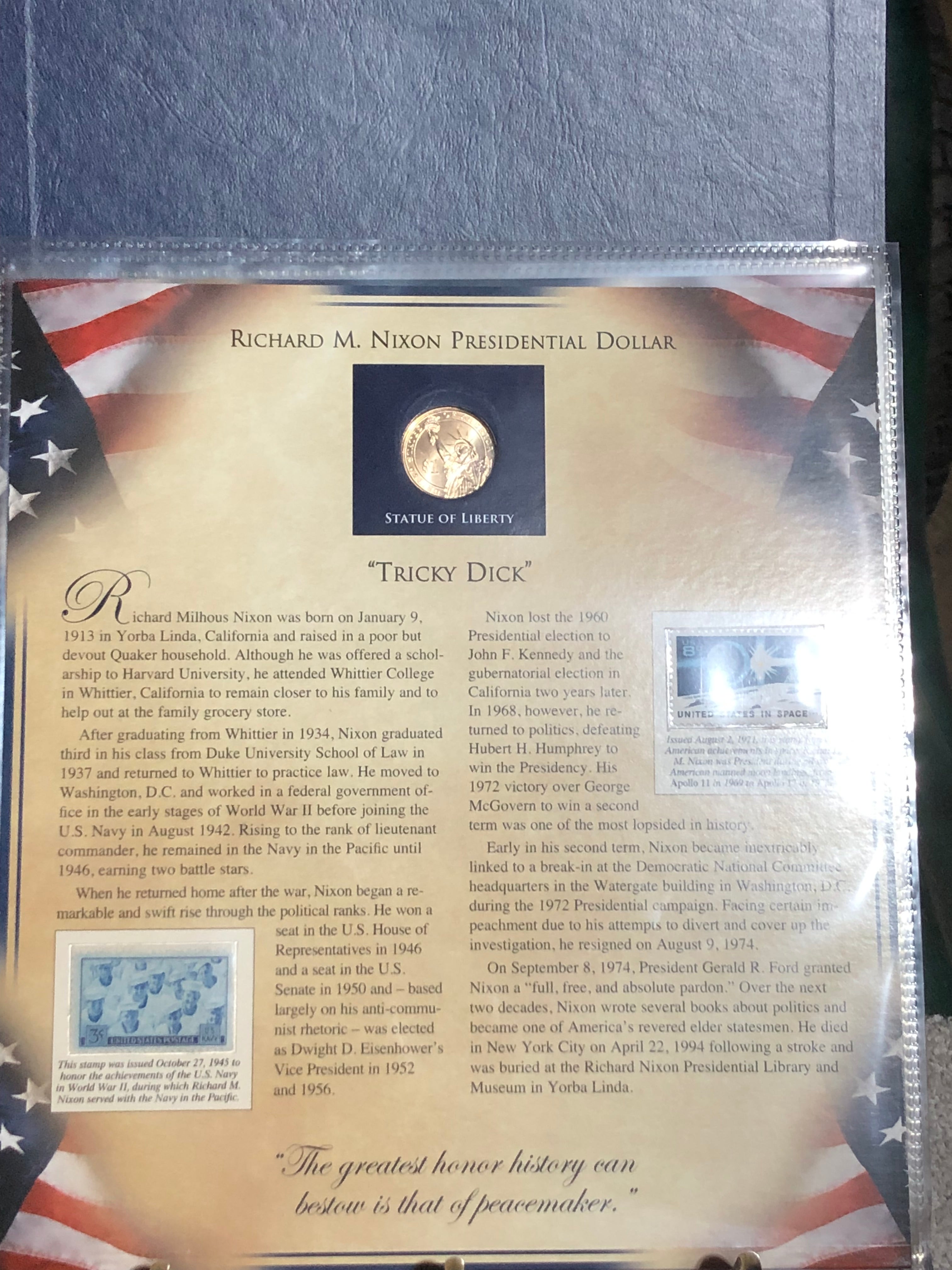 United States Presidents Coin Colletions volume 1 & 2