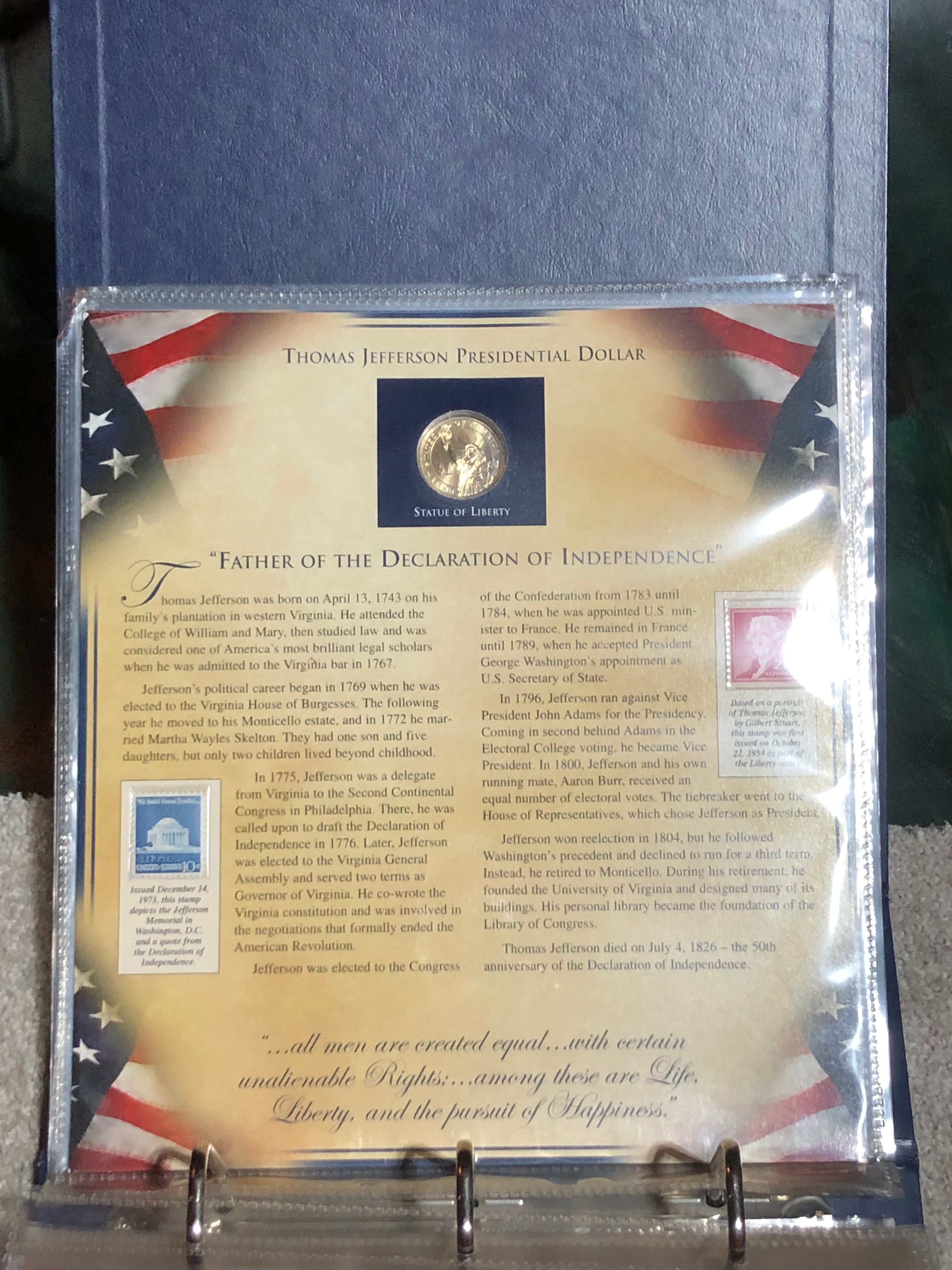 United States Presidents Coin Colletions volume 1 & 2