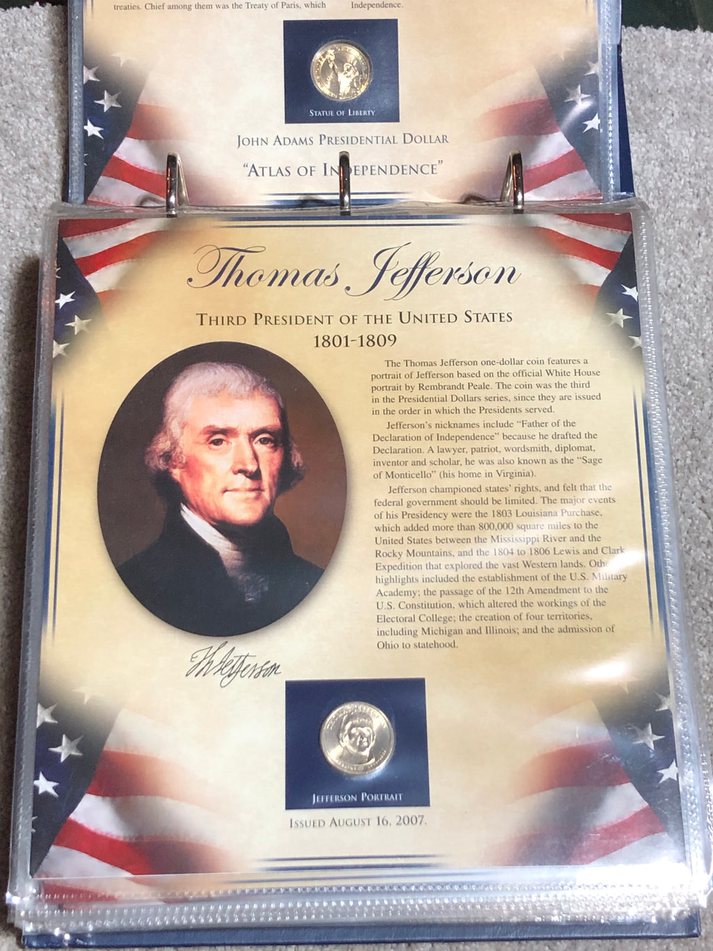 United States Presidents Coin Colletions volume 1 & 2